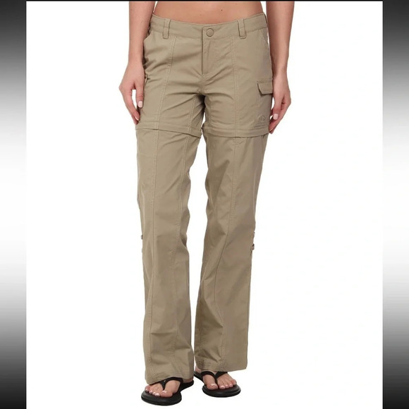 NWT The North Face Paramount Convertible Pants 18 Short Dune Beige Cargo Zip Off - Picture 3 of 14